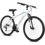 WEIZE Hardtail Mountain Bike, 29 Inch Wheels Outdoor Cycling Bike, 21-Speed Trigger Shifter, Aluminum Frame for Women and Men, Comfort Saddle, MTB Bicycle with Suspension Fork, White