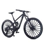 Kuasting 1:8 Scale Die-Cast Mini Mountain Bike Toy Downhill Bicycle Model DS Cake Topper DH Desktop Decoration Crafts for Cycling Lovers Bike Racers Athletes Children Boys and Girls (Black)