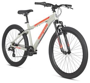 Mongoose Flatrock Mountain Bike, 26 Inch Bike for Men and Women, 7 Speed, Aluminum Frame, Front Suspension Fork for a Smooth Ride, Twist Shifters, Linear Pull Brakes, Adult and Teen Bicycle