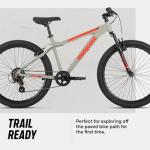 Mongoose Flatrock Mountain Bike, 26 Inch Bike for Men and Women, 7 Speed, Aluminum Frame, Front Suspension Fork for a Smooth Ride, Twist Shifters, Linear Pull Brakes, Adult and Teen Bicycle