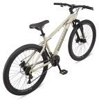 Mongoose Grafton Mountain Bike, 26 Inch Bike for Men and Women, 21 Speed, Aluminum Frame, Knobby Mountain Tires, Suspension Fork, Trigger Shifters, Mechanical Disc Brakes, Adult Bicycle