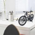 Kuasting 1:8 Scale Die-Cast Mini Mountain Bike Toy Downhill Bicycle Model DS Cake Topper DH Desktop Decoration Crafts for Cycling Lovers Bike Racers Athletes Children Boys and Girls (Black)
