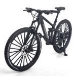 Kuasting 1:8 Scale Die-Cast Mini Mountain Bike Toy Downhill Bicycle Model DS Cake Topper DH Desktop Decoration Crafts for Cycling Lovers Bike Racers Athletes Children Boys and Girls (Black)