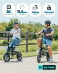 Gotrax Nano 14" Folding Electric Bike, Max Range 25Miles(Pedal-Assist) & Max Speed 15.5Mph, Power by 350W Motor, Adjustable Seat & Dual Fenders, Commuter Electric Bicycle for Adults/Teens Black
