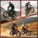 TS TST GRP LLC Electric Bike for Adults, 1500W Peak Ebike, 48V 15AH Waterproof Removable Battery, 7 Speed, 30 MPH Max, 20" Electric Off-Road Bike, UL 2849 Certification