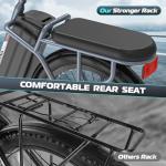 Carom Peak 560W Electric Bike for Adults, 36V Removable Battery, Up to 15Miles&20MPH, 20" Fat Tire Electric Scooter with Basket&Adjustable Seat, Foldable Adult Electric Bicycle for Commuting (Grey)