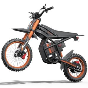 Riding'times GT54 Electric Dirt Bike for Teens Adults 37MPH, 27AH Electric Motorcycle with 14"/12" Fat Tire Ebike, 2000W Dual Hydraulic Brakes Mountain Off-Road Ebike for Ages 13+