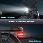 Carom Peak 560W Electric Bike for Adults, 36V Removable Battery, Up to 15Miles&20MPH, 20" Fat Tire Electric Scooter with Basket&Adjustable Seat, Foldable Adult Electric Bicycle for Commuting (Black)