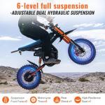Riding'times GT54 Electric Dirt Bike for Teens Adults 37MPH, 27AH Electric Motorcycle with 14"/12" Fat Tire Ebike, 2000W Dual Hydraulic Brakes Mountain Off-Road Ebike for Ages 13+