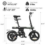 AYOLNY Mini Foldable Electric Bike for Adults, 750W Peak Folding Ebike, 36V 7.8Ah Battery 30-40 Miles, 14" Small Adult Electric Bicycle for Commuting (Ebike, Black)