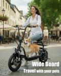 Caroma Electric Scooter with Seat, 500W/819W/870W Peak Motor, 15/25/30 Miles Range, 20Mph Top Speed, Foldable Electric Scooter for Adults, 14" BigTire E Scooter for Commuting with Shock Absorbing