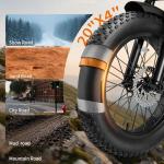 YOLOWAY 2000W Peak Electric Off Road Bike for Adults,Electric Dirt Bike,E Bike 20 * 4" Fat Tire,All Terrain 32 MPH Top Speed,Ebike Up 80 Miles Range,48V Removable Battery,Certified by UL2849