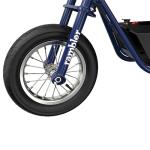 Razor Rambler 12 Electric Retro Mini Bike Ride for Teens Ages 13+, 170 lb Max Weight, Dark Blue – 250W Motor, Up to 14 Mph, 40-Min Run Time, Twist-Grip Throttle, Spoked Wheels w/ 12” Pneumatic Tires