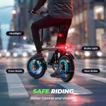isinwheel U1 Electric Bike for 𝗕𝗶𝗴 𝗞𝗶𝗱𝘀 and Teens Black