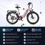SASIKEIBIKE Electric Bike for Adults-Pink
