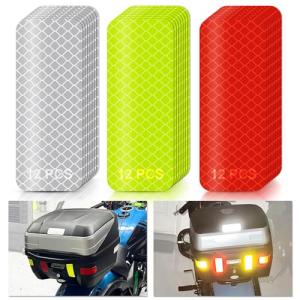 Reflective Stickers - PSLER 36 PCS High Visibility Reflective Tape Waterproof Strips Bulk Safety for Car Motorcycle Bike Trailer Helmet Mailbox Bag, 1.18 x 3.15 Inch