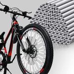 Bike Spoke Reflector, 96Pcs 360° Visibility Bike Spoke Reflectors, Waterproof Bicycle Reflective Clips Warning Spoke Lights Covers- Fit for Mountain and Road Bikes (1.9-2.4mm)