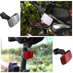 6 Pcs Bike Front and Rear Reflectors Kit Bicycle Light Safety Warning Reflectors Cycling Accessories for Handlebar and Night Cycling (White/Red)