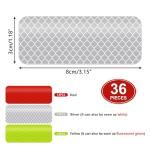 Reflective Stickers - PSLER 36 PCS High Visibility Reflective Tape Waterproof Strips Bulk Safety for Car Motorcycle Bike Trailer Helmet Mailbox Bag, 1.18 x 3.15 Inch
