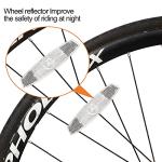 6 Pcs Bike Front and Rear Reflectors Kit Bicycle Light Safety Warning Reflectors Cycling Accessories for Handlebar and Night Cycling (White/Red)