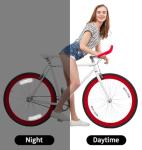 Thrymme Bike Wheel Reflectors, 4PCS Plastic Bicycle Wheel Reflectors for Night Riding, Safety for Road Mountain Bicycle Night Riding