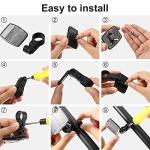 6 Pcs Bike Front and Rear Reflectors Kit Bicycle Light Safety Warning Reflectors Cycling Accessories for Handlebar and Night Cycling (White/Red)