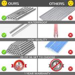 Bike Spoke Reflector, 96Pcs 360° Visibility Bike Spoke Reflectors, Waterproof Bicycle Reflective Clips Warning Spoke Lights Covers- Fit for Mountain and Road Bikes (1.9-2.4mm)