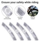 Thrymme Bike Wheel Reflectors, 4PCS Plastic Bicycle Wheel Reflectors for Night Riding, Safety for Road Mountain Bicycle Night Riding