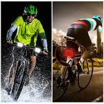 6 Pcs Bike Front and Rear Reflectors Kit Bicycle Light Safety Warning Reflectors Cycling Accessories for Handlebar and Night Cycling (White/Red)