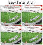 Thrymme Bike Wheel Reflectors, 4PCS Plastic Bicycle Wheel Reflectors for Night Riding, Safety for Road Mountain Bicycle Night Riding