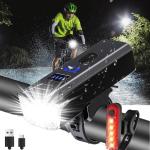 9000LM Super Bright LED Bike Light USB Rechargeable Bicycle Front Rear Headlight
