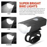 2 Sets USB Rechargeable LED Bicycle Headlight Bike Front Rear Lamp Cycling