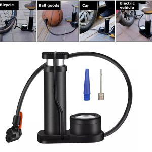 Portable Mini Bike Foot Activated Pump Bicycle Tire Air Pump with Pressure Gauge