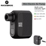 New ROCKBROS Bike Mini Electric Air Pump Portable 100PSI Tire Inflator AV/FV