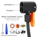 Portable Mini Bike Foot Activated Pump Bicycle Tire Air Pump with Pressure Gauge