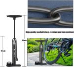Bike Floor Pump with Gauge,Bike Pump High Pressure 160 Psi,Bicycle Pump with Air