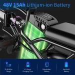 EBKAROCY 14" Folding Electric Bicycle 400W 48V Battery EBike 25mph E-Bike New