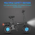 Ebike 400W 48V Electric Folding Bike Bicycle 14" Tire 25mph  E-Bike 48V