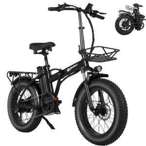 EBKAROCY 14/20" Fat Tire Folding Electric Mountain Bicycle Beach City EBike