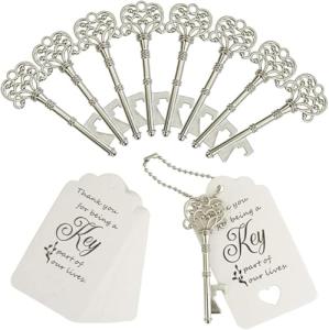 100 PCS Vintage Skeleton Key Bottle Openers