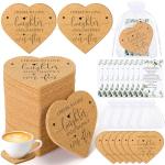 Heart-Shaped Wedding Favors Set with Coasters