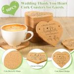 Heart-Shaped Wedding Favors Set with Coasters