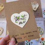 Heart-Shaped Plantable Wildflower Wedding Favors (50 Pack)