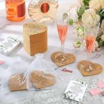 Heart-Shaped Wedding Favors Set with Coasters