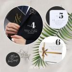 Elegant Wedding Vow Books Set in Ivory & Black