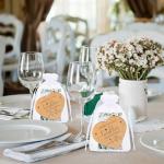 Heart-Shaped Wedding Favors Set with Coasters