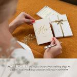 Elegant Wedding Vow Books Set in Ivory & Black