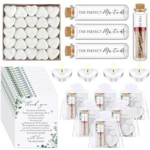 100 Wedding Favor Sets with Mini Candles and Jars