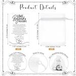 25 Wedding Favor Tape Measure Keychains with Cards