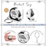 25 Wedding Favor Tape Measure Keychains with Cards